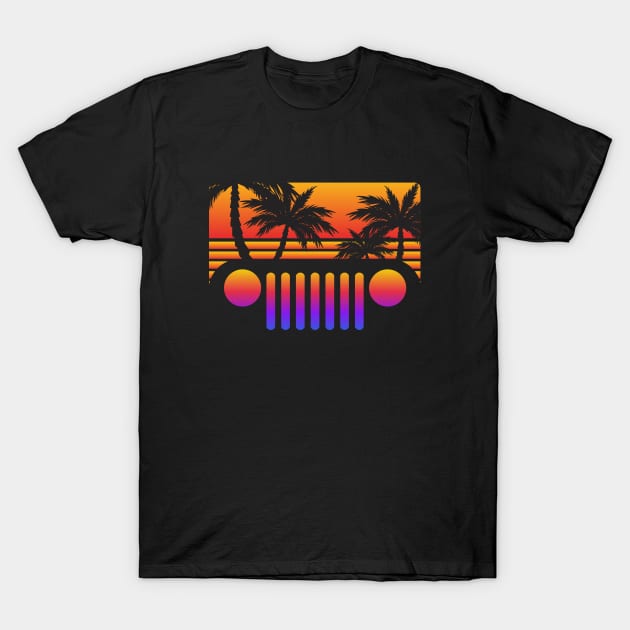 Jeep Beach T-Shirt by Happy Asmara